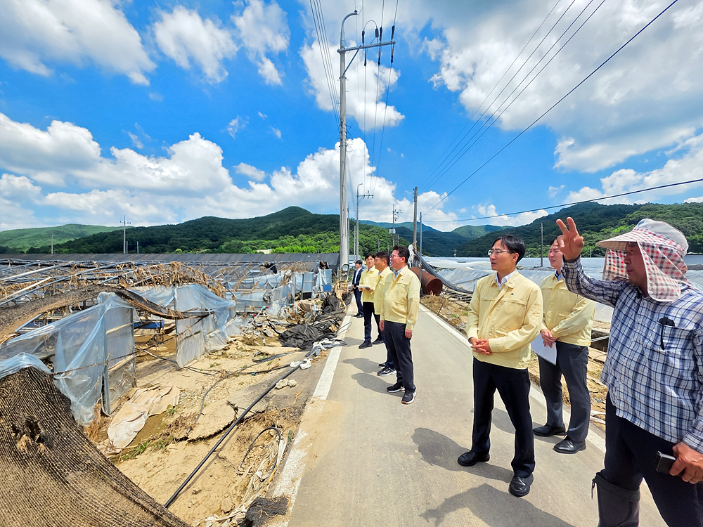 폭우 피해 지역 현장 방문(영농조합법인) 이미지1